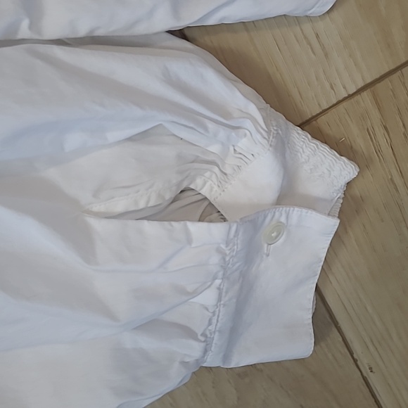 Madewell Embroidered Poplin Balloon Sleeve Top Blouse Cotton White Medium - Picture 9 of 9